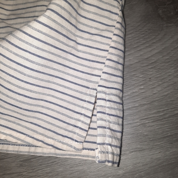 Madewell Jardin Off-the-Shoulder Top in Indigo Stripe - Picture 9 of 10